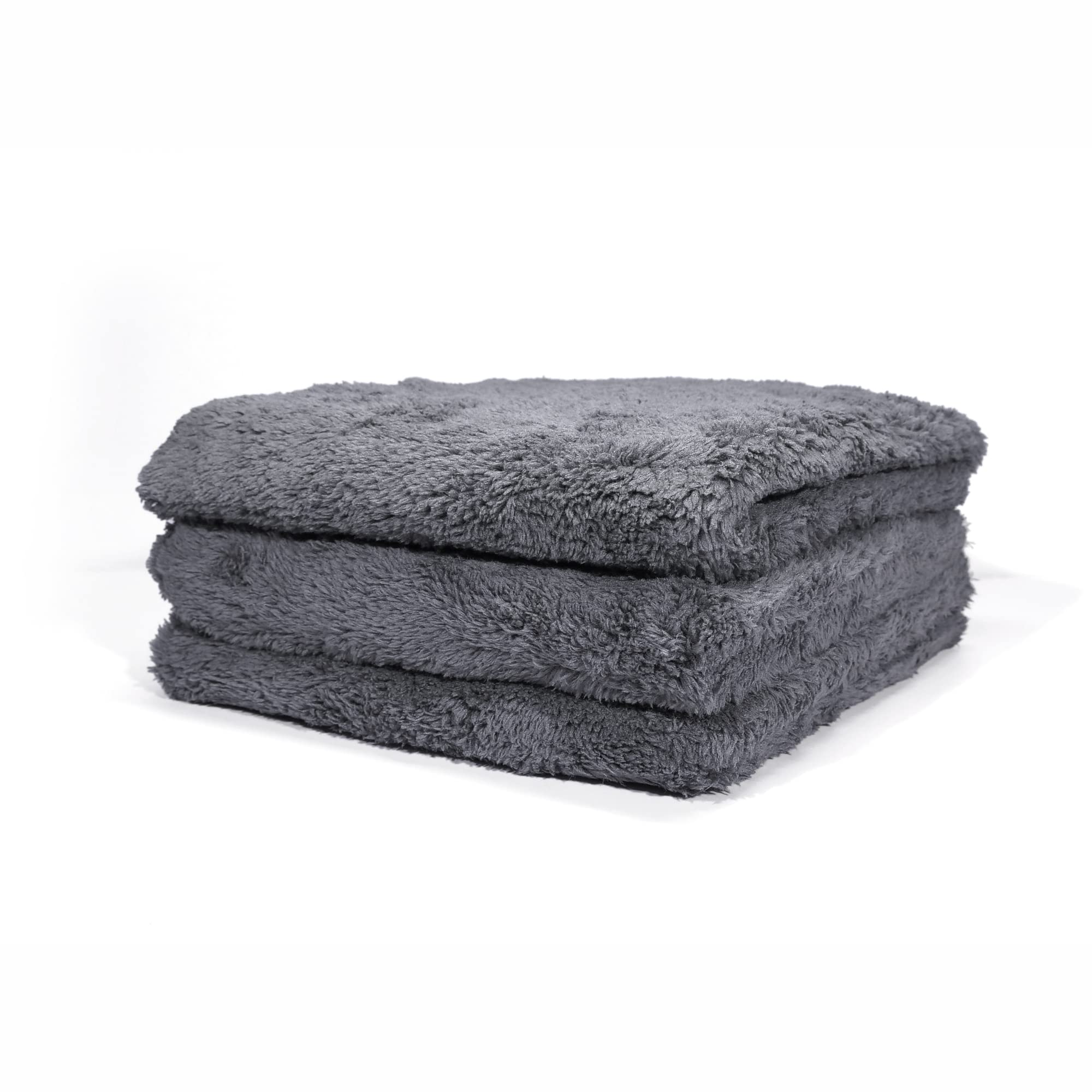 Microfiber 16" x 16" Maxshine 3-Pack Grey Towels – 600GSM Edgeless Design – Ultra-Soft, High-Absorbency Towels for Car Detailing, Polishing & Scratch-Free Cleaning