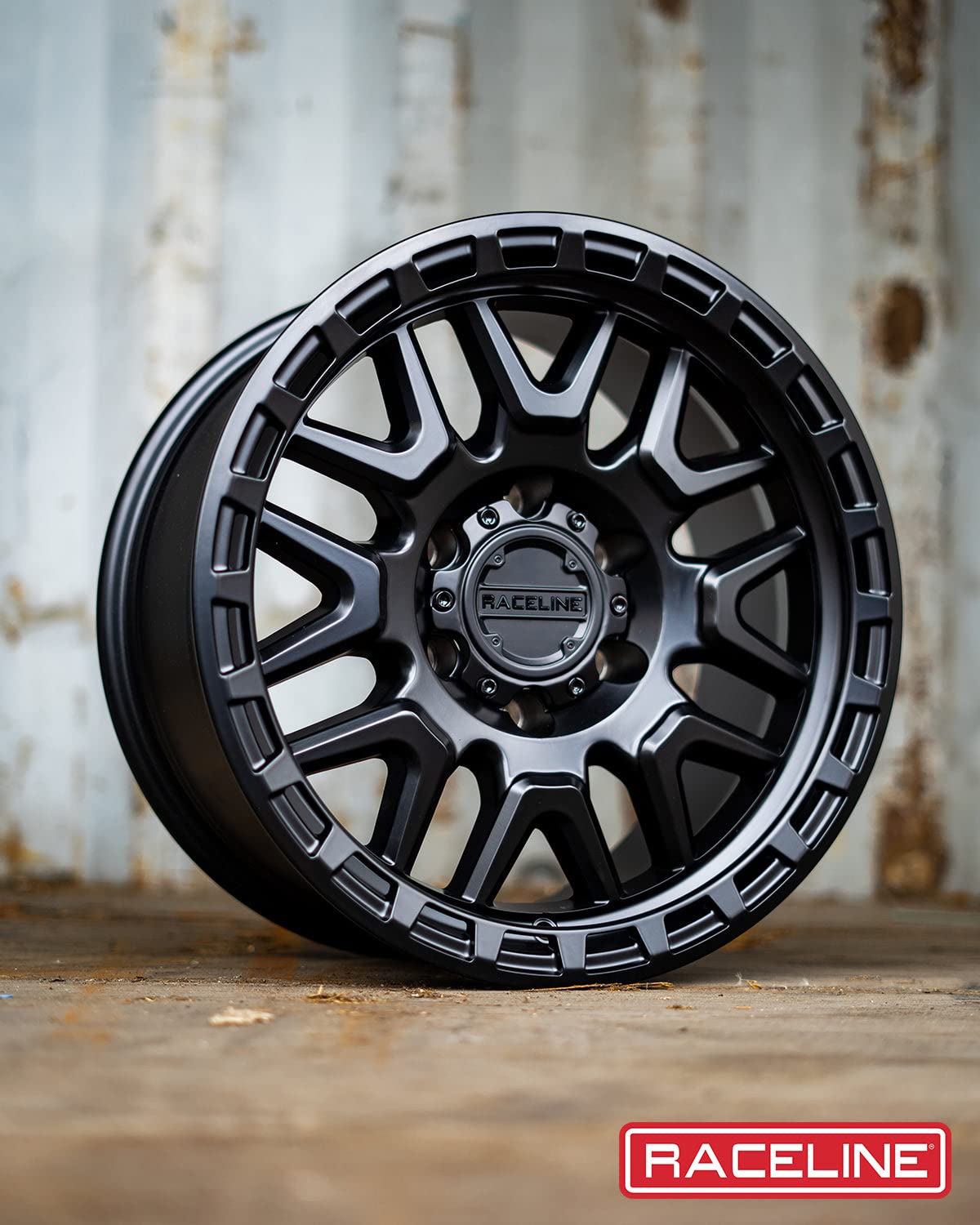 953B Raceline Wheels KRANK Wheel Satin Black 17X9"8X170 Bolt Pattern -12mm Offset/(4.52"B/S) Split Spoke Aluminum Passenger Car Wheels, Full Size Replacement Black Car Rims