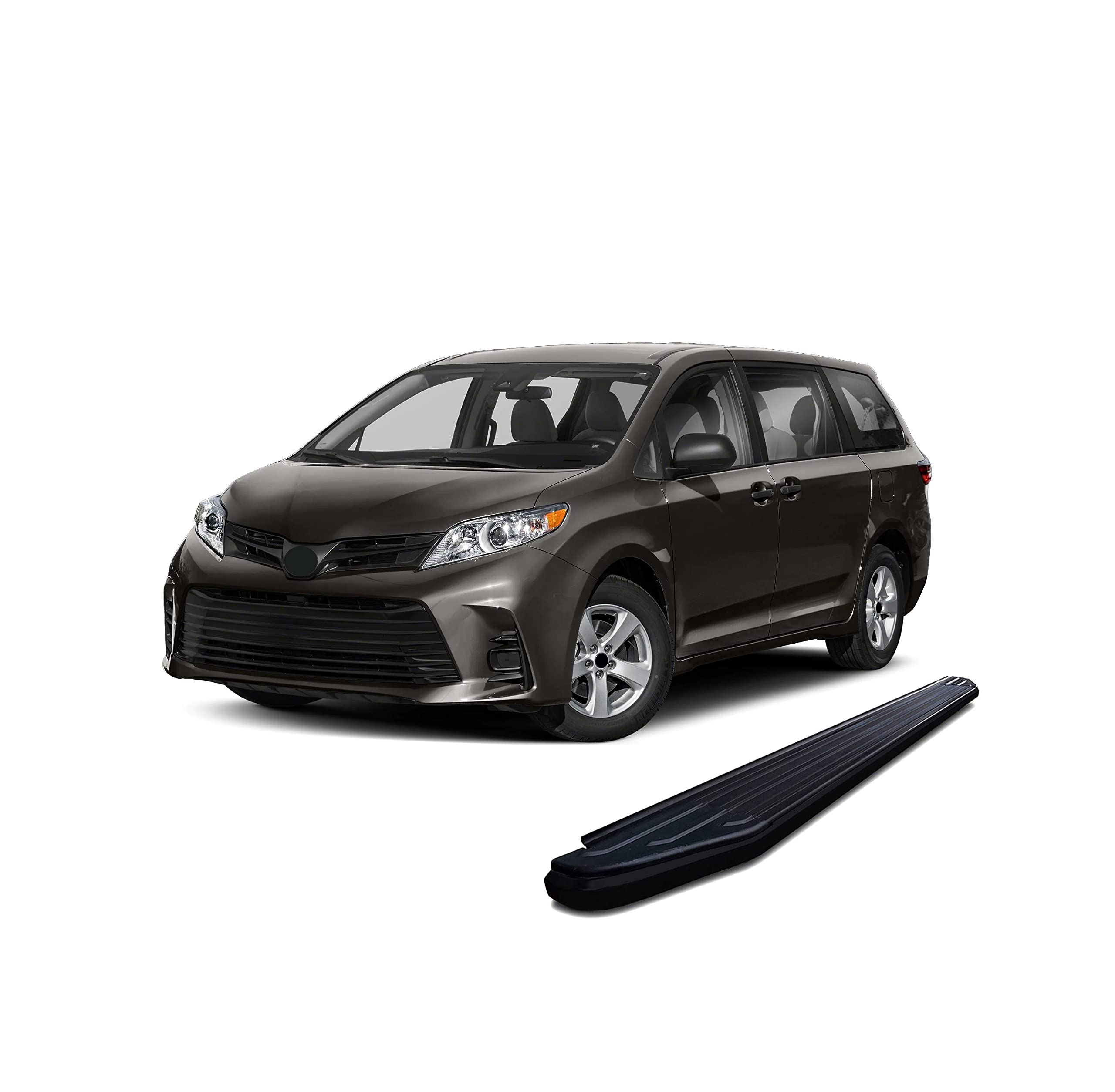 Peerless Black Horse Running Boards Compatible with 2011-2017 Toyota Sienna (Excl. SE Models)-PR-TY18BK