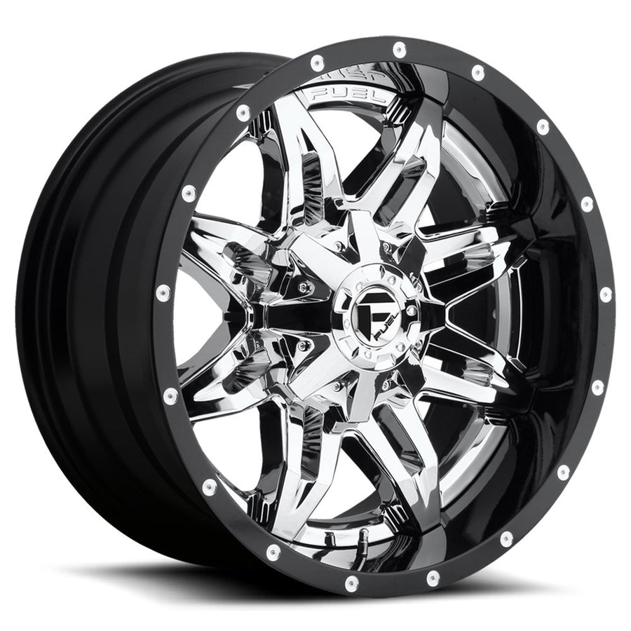 Chrome FUEL 2PC Wheel with Painted (20 x 10. inches /8 x 165 mm, -19 mm Offset) D26620008247