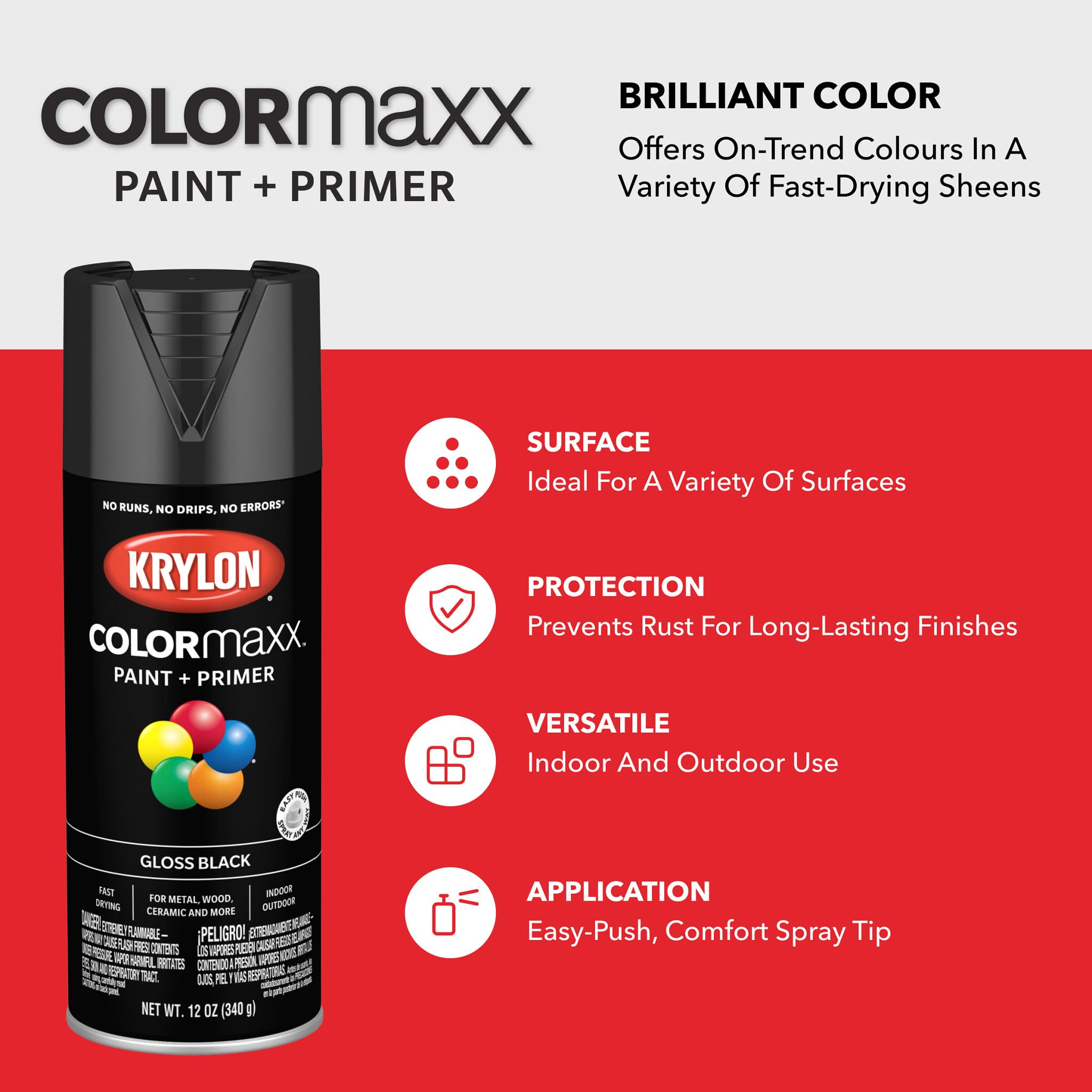Colormaxx Krylon Aerosol Paint, 12 Ounce (Pack of 1), Peekaboo Blue