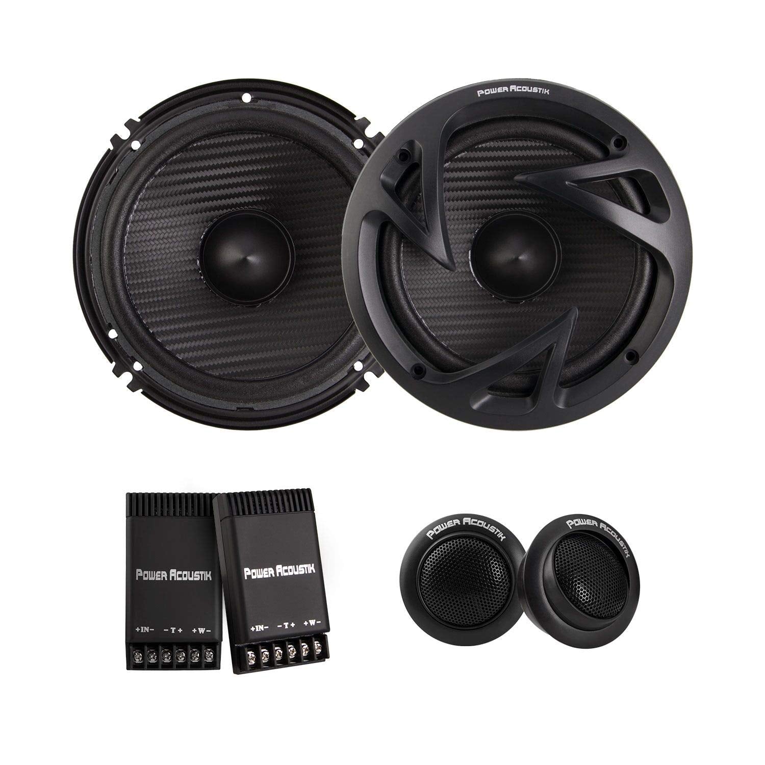 Power Acoustik 6.5" EF-60C Edge Series 500-Watt 2-Way Component Speaker System , BLACK