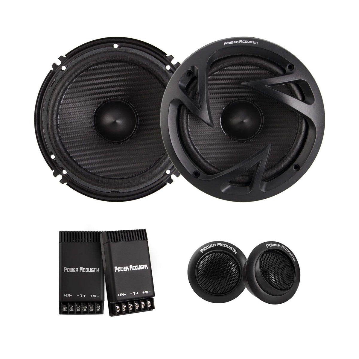 Power Acoustik 6.5" EF-60C Edge Series 500-Watt 2-Way Component Speaker System , BLACK
