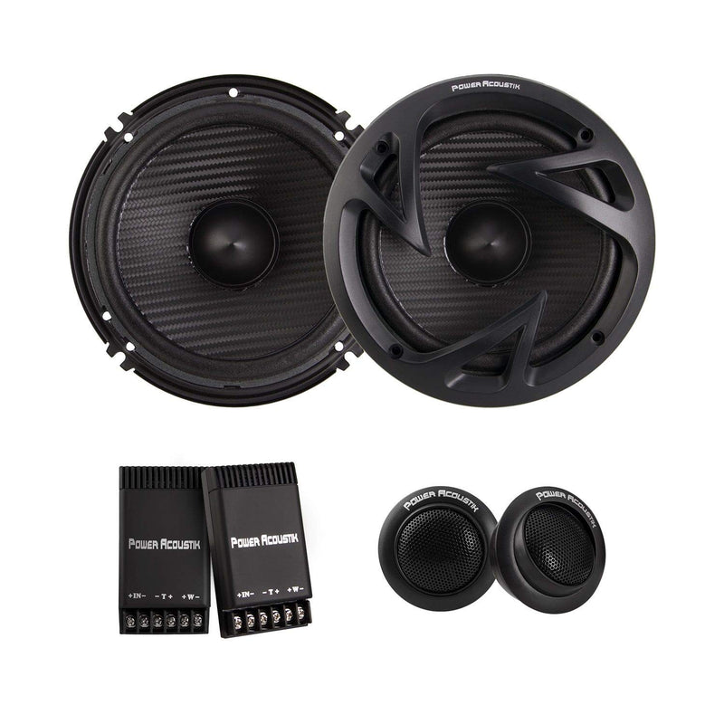 Power Acoustik 6.5" EF-60C Edge Series 500-Watt 2-Way Component Speaker System , BLACK