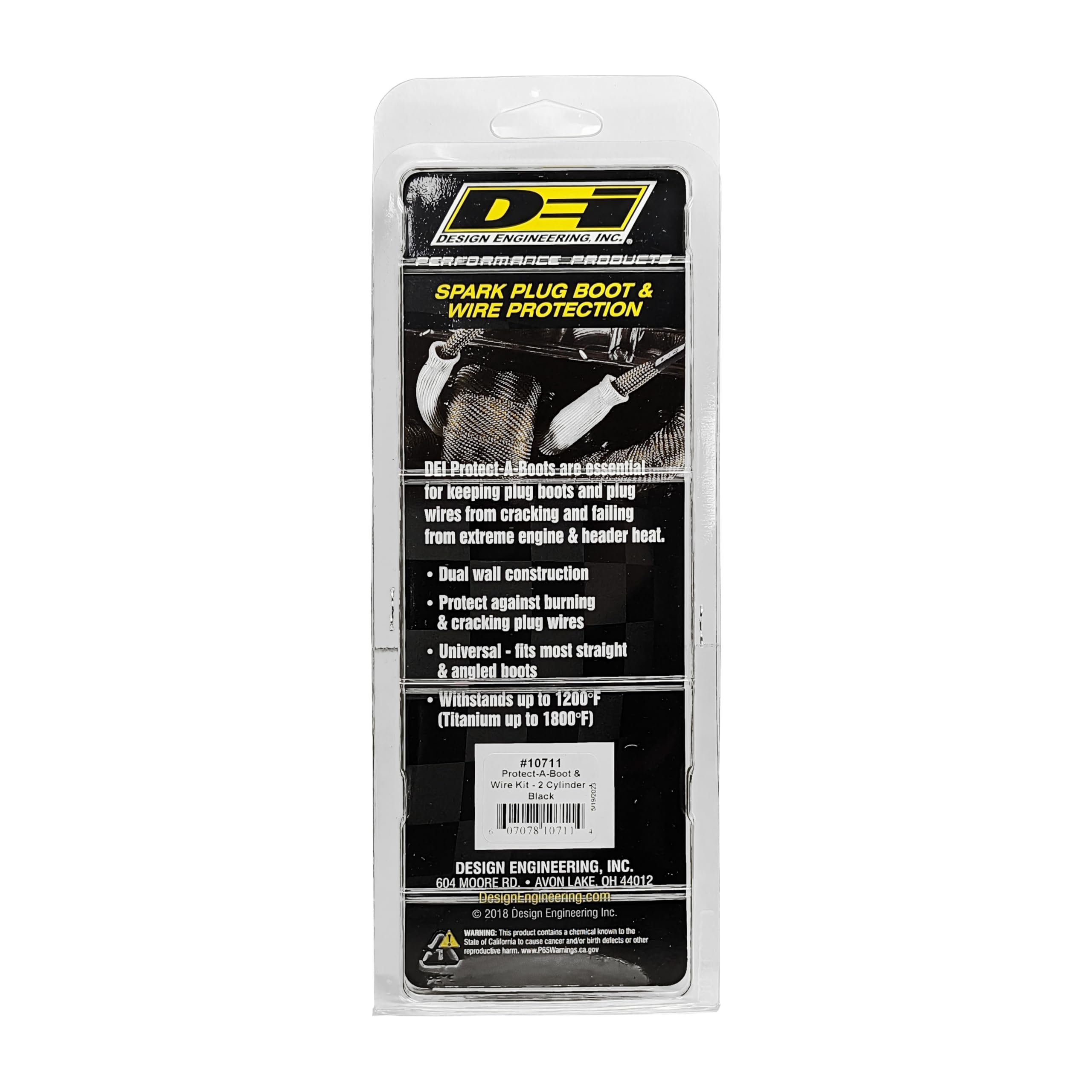 Design Engineering Protect-A-Boot and Wire Black 2-Cylinder Kit for Spark Plug Boot and Wire Protection 010711