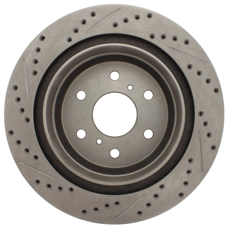 StopTech 227.66065L Brake Rotor Select Sport Drilled and Slotted; Rear Left