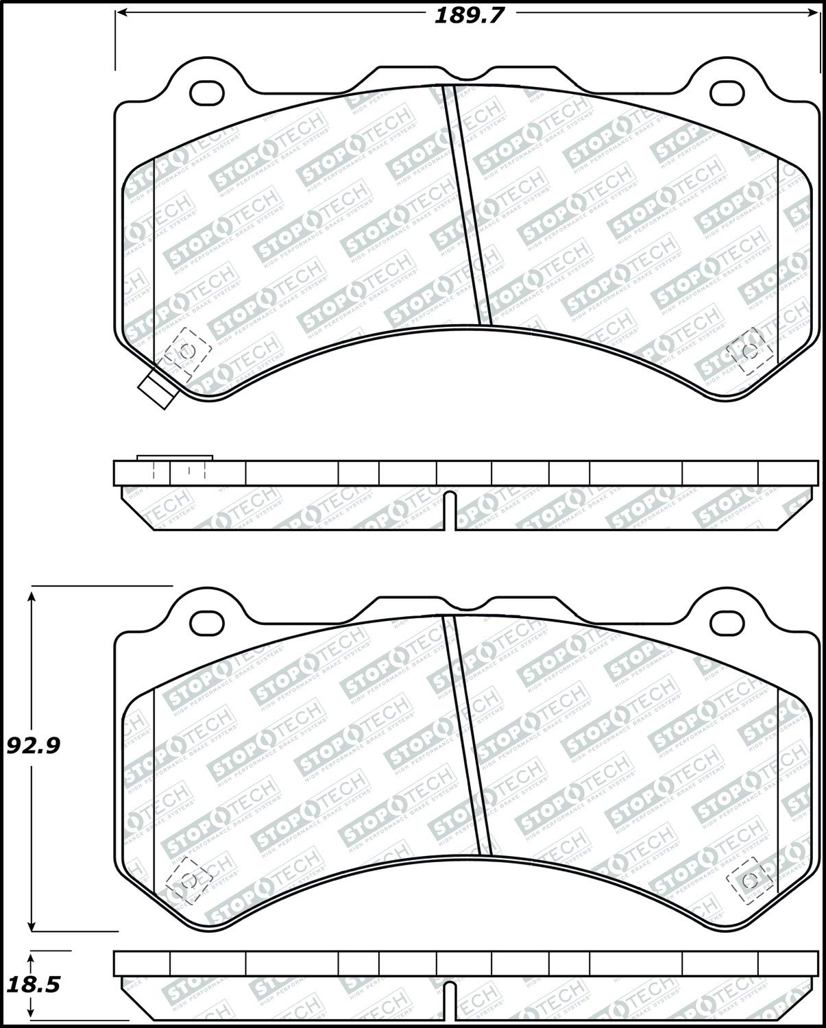 Street Select StopTech Brake Pads 305.13820