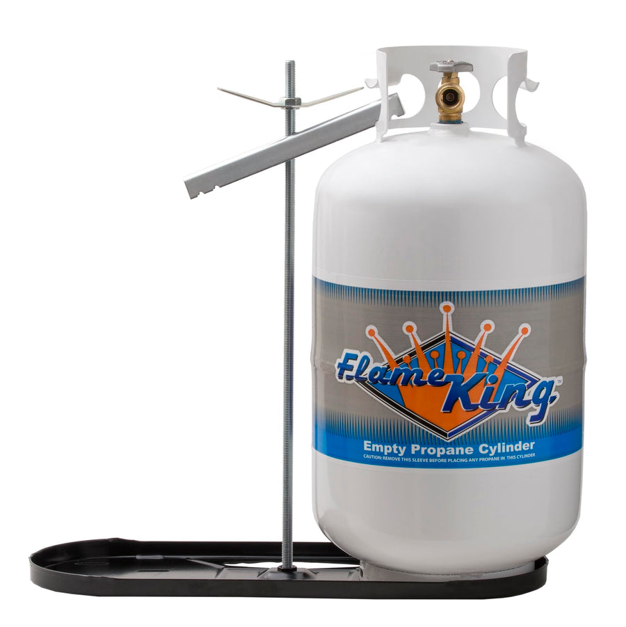 Dual Flame King RV Propane Tank Cylinder Rack for Trailers and RVs for 30lb Tanks - KT30MNT (Tanks Sold Separately), Black