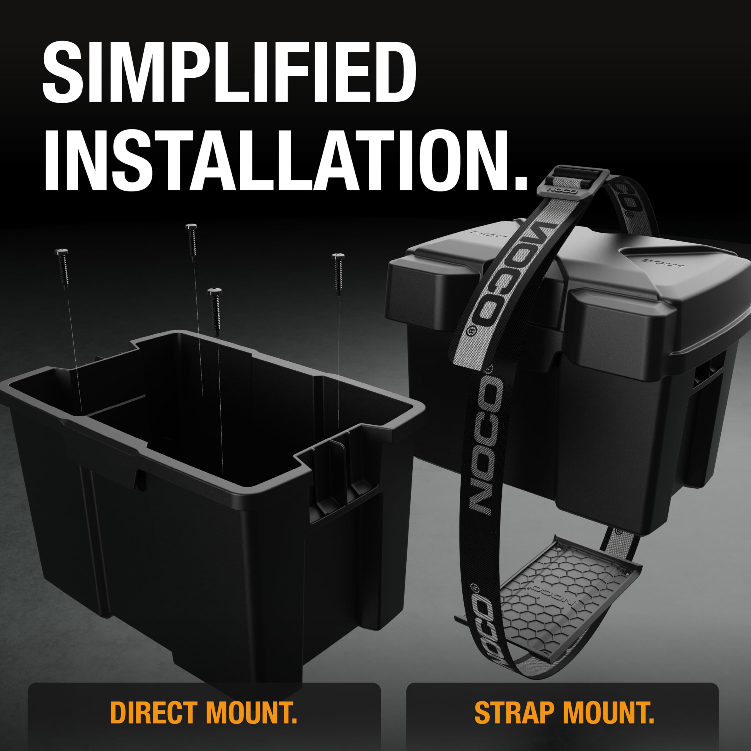 BGU1 NOCO Snap-Top Battery Box, Group U1 12V Battery Box for Lawn and Garden, Generators, Gate Openers and Equipment