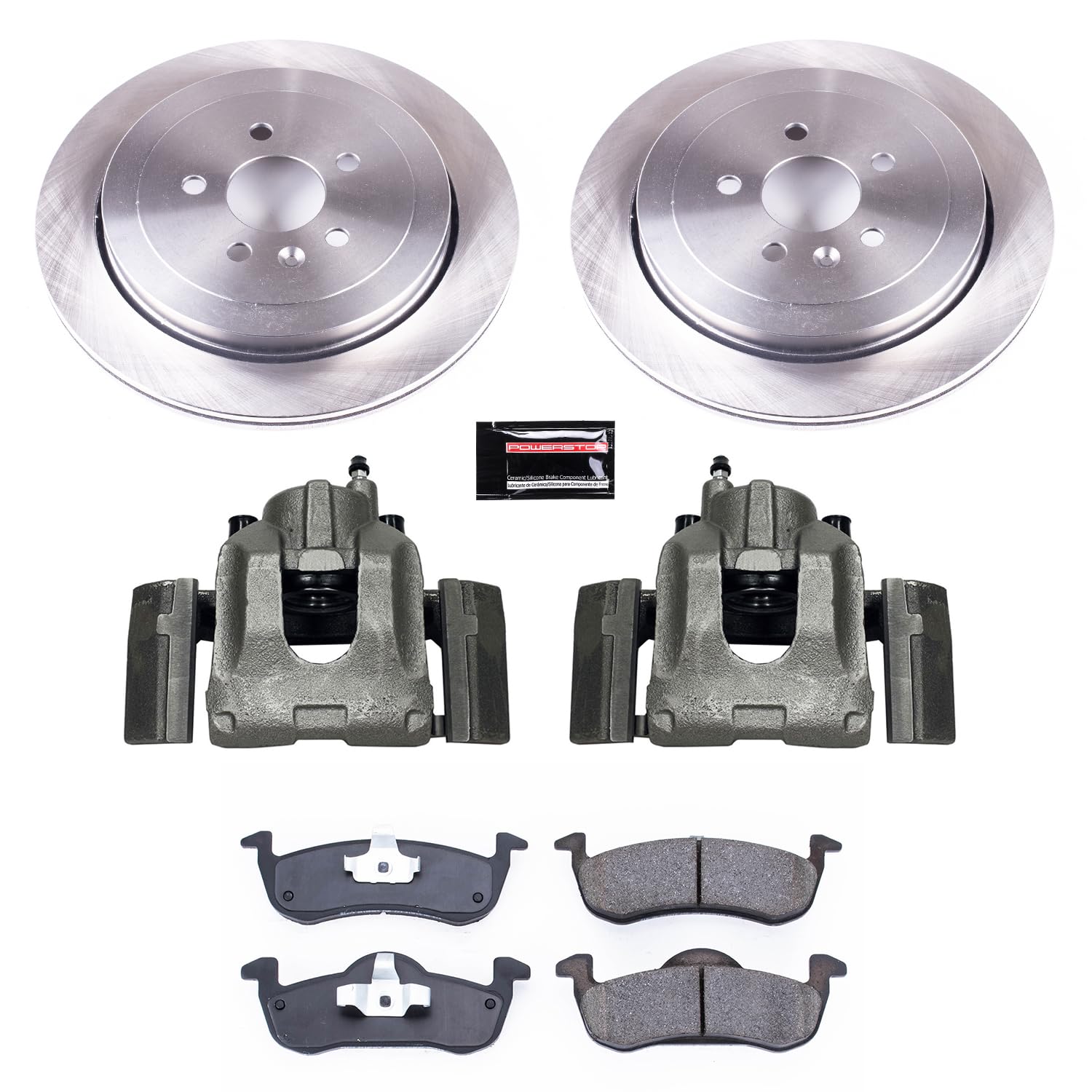 Power Stop Autospecialty KCOE6819 Replacement Rear Brake Caliper Kit- OE Brake Rotor, Brake Pads & Calipers For Lincoln MKT 2013-2019 [Model Specific]