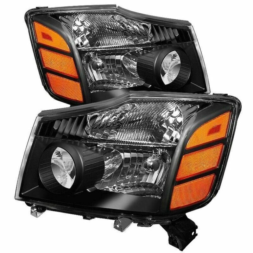 Auto Xtune 5077080 Headlights Black/Clear