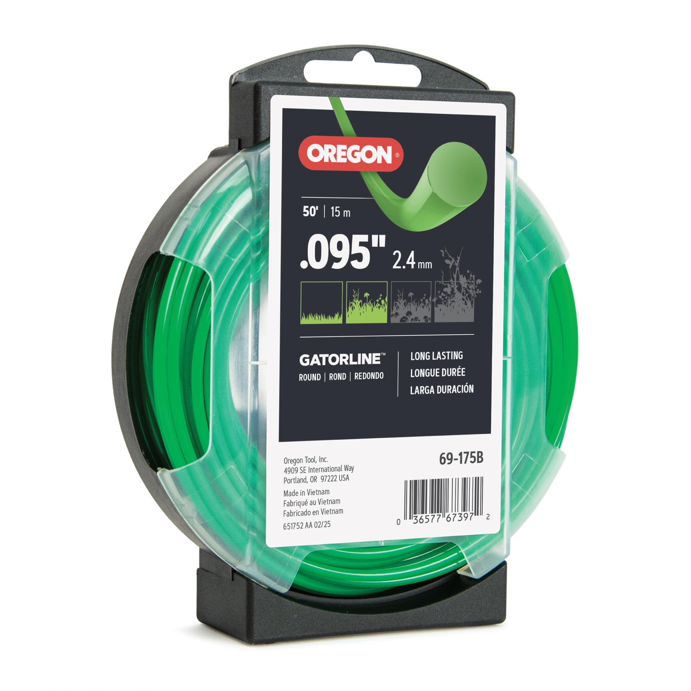 Oregon Round Gatorline Weed Wacker/String Trimmer Line, .095 in. by 50 FT
