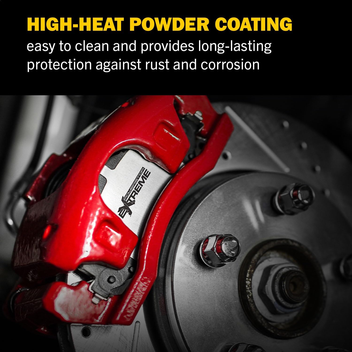Power Stop S2660 Front Pair of High-Temp Red Powder Coated Calipers