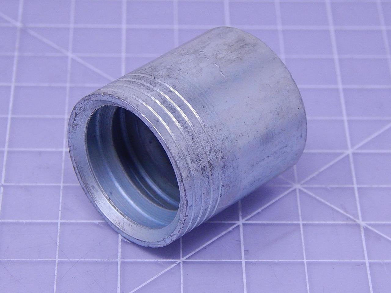 GlobalSpiral Couplings Gates 8GS1F-4, GS Ferrule for 4-Spiral Hose, Zinc Plated Carbon Steel, 1.44", 1/2" ID (Pack of 5)
