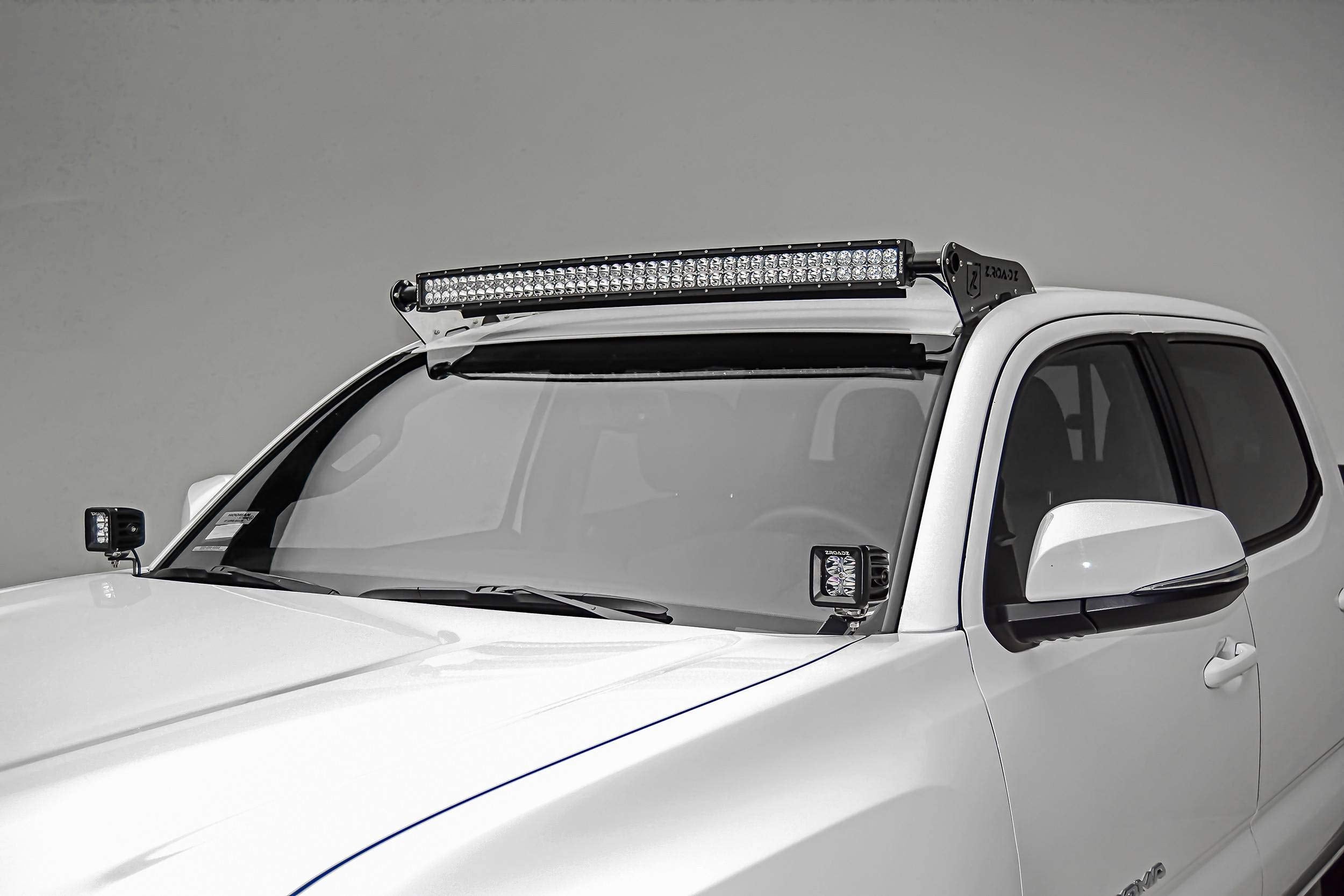 ZROADZ LED Front Roof Mounting Bracket - Compatible w/ 2005-2022 Toyota Tacoma - to Mount (1) 40 Inch ZROADZ or similar style Curved Light Bar (Not Included) - PN #Z339401