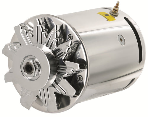 Alternator Powermaster 282091-2 Polish (PowerGEN Custom Bracket 90A 12V with Lamp Term)