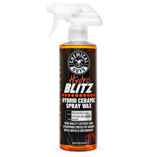 Chemical Guys HydroBlitz Ceramic Spray Wax - Carnauba Hybrid Spray Formula for Cars, Trucks, SUVs and RVs, Boosts Gloss, Protection & Water Beading on Paint, Glass and Wheels, 16 fl oz