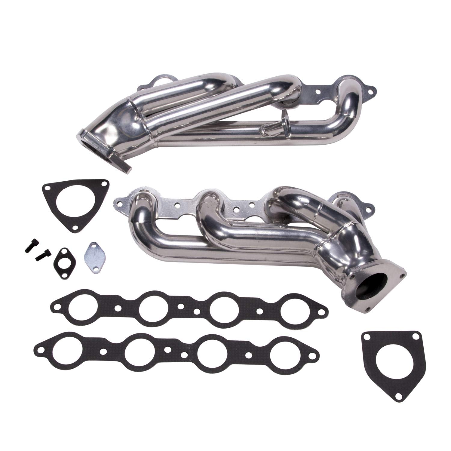 1-3/4" BBK Shorty Tuned Length Performance Exhaust Headers for GM Truck And SUV 6.0L - Polished Silver Ceramic Finish