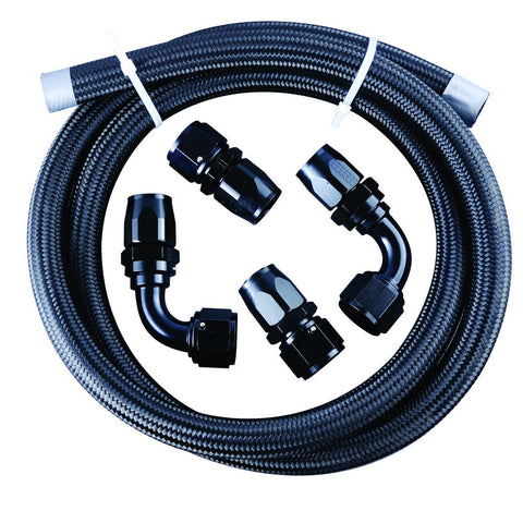 12AN Vacuum Pump Line Kit Fragola 900649-BL Black