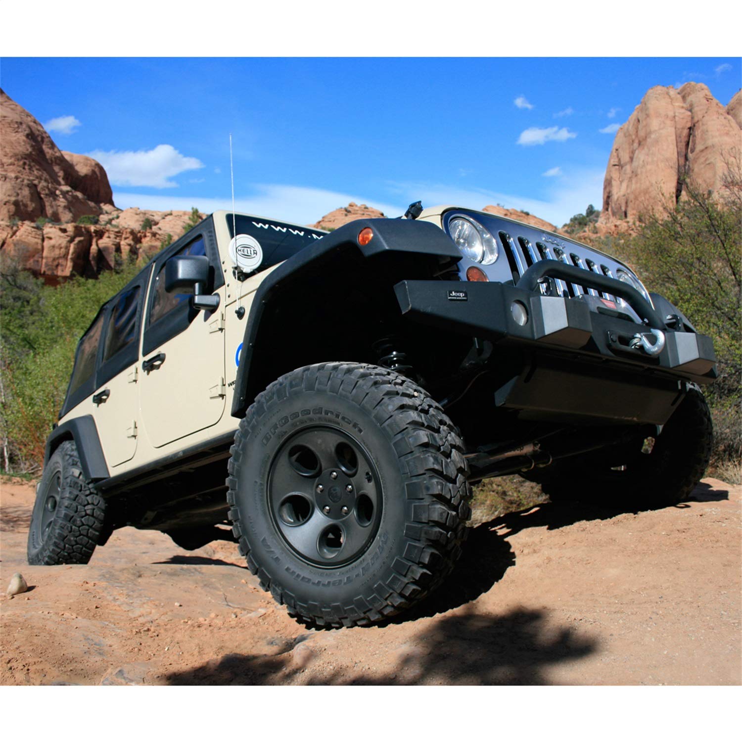 4" Superlift Lift Kit for Jeep Wrangler JK | Complete Lift Kit with Front & Rear Superlift Shadow Series Shocks | K941 | Fits 2007-2018 Jeep Wrangler JKU 4-Door