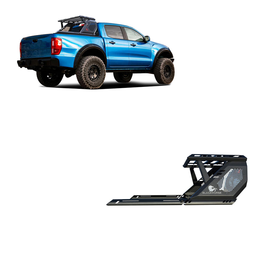 Vigor Roll Bar Black W/Vigor Basket Modular Compatible with 2015-2024 Chevrolet Colorado|2015-2024 GMC Canyon-VIRB05BA3
