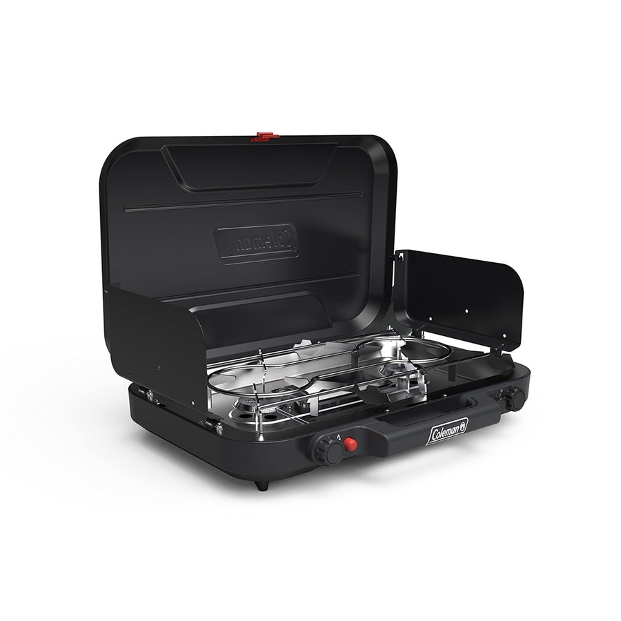 3-Burner Coleman Classic Propane Camping Stove with InstaStart Ignition, Portable Cooktop with 3 Adjustable Burners & 28,000 BTUs of Power