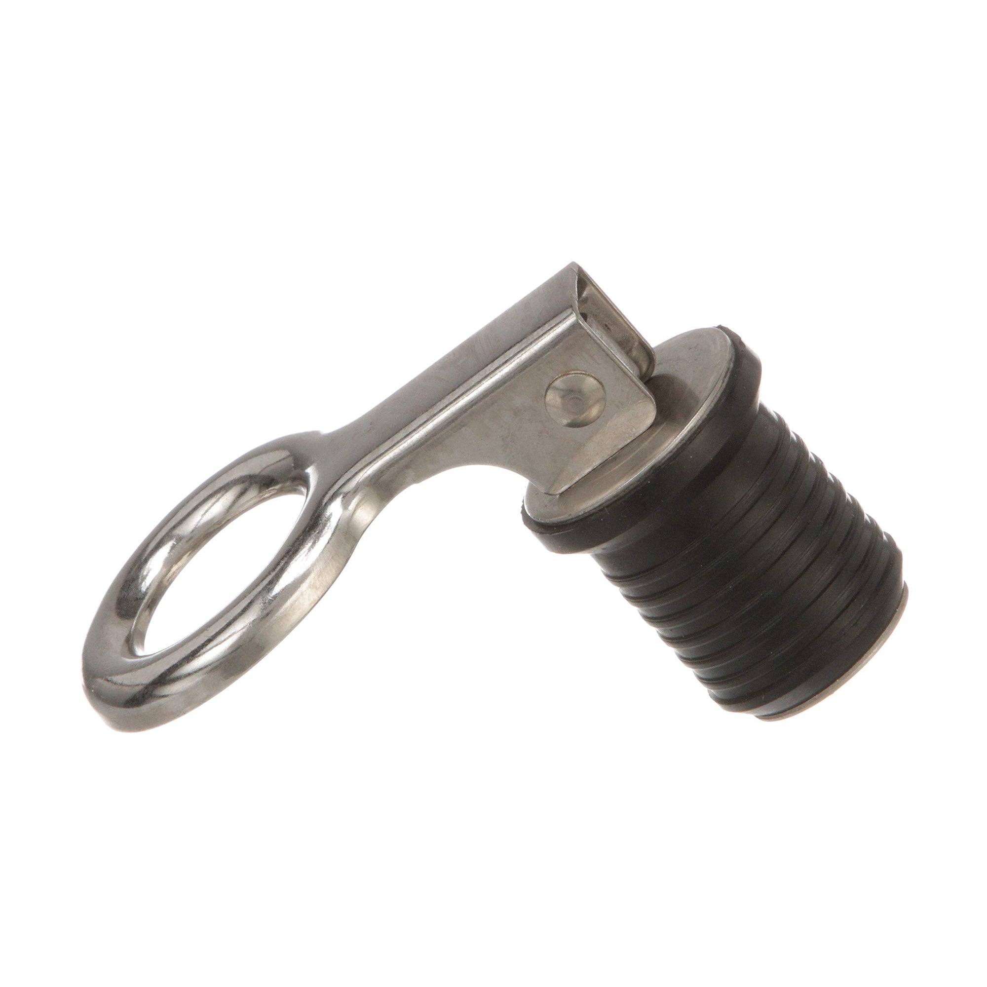 Snap-Handle Drain Plug Attwood 7520A3, for 1-Inch-Diameter Drains, Locks in Place, Steel Handle, Rubber Plug
