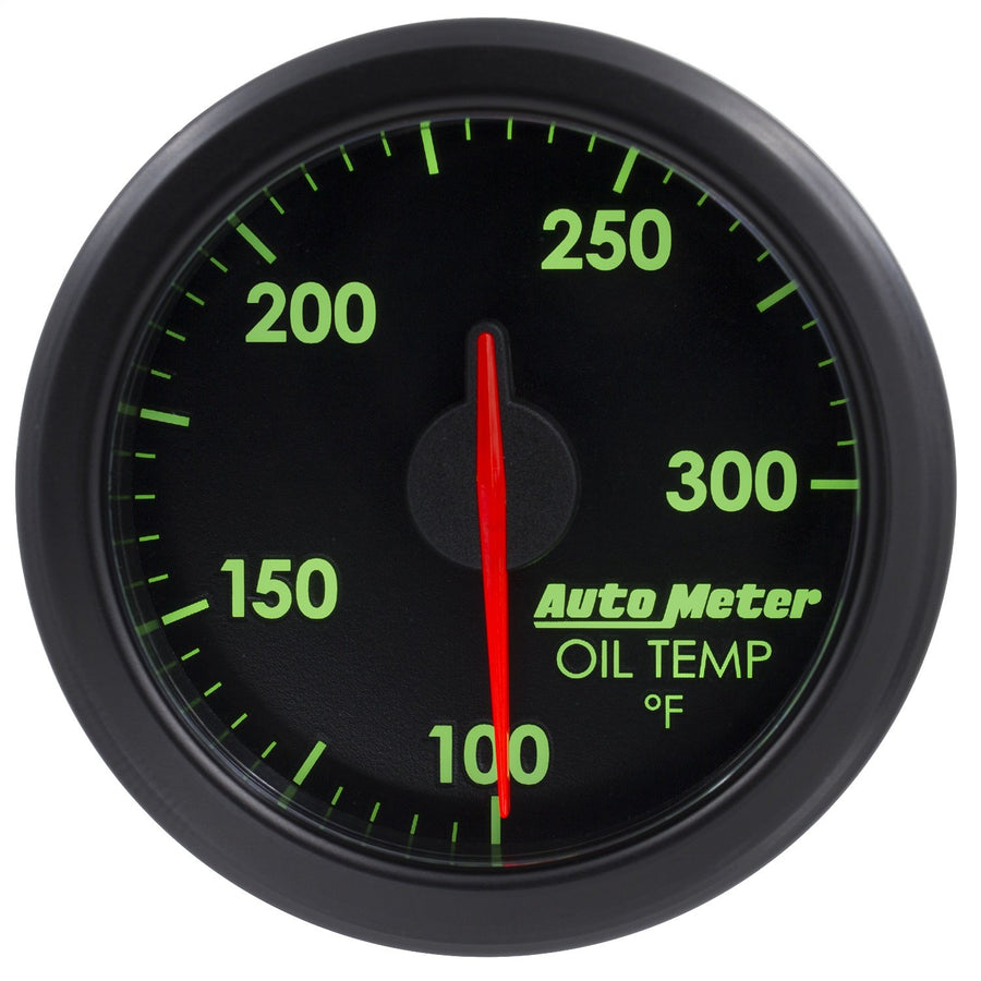 Airdrive Autometer 2-1/6in Oil Temp Gauge 100-300 Degrees F - Black