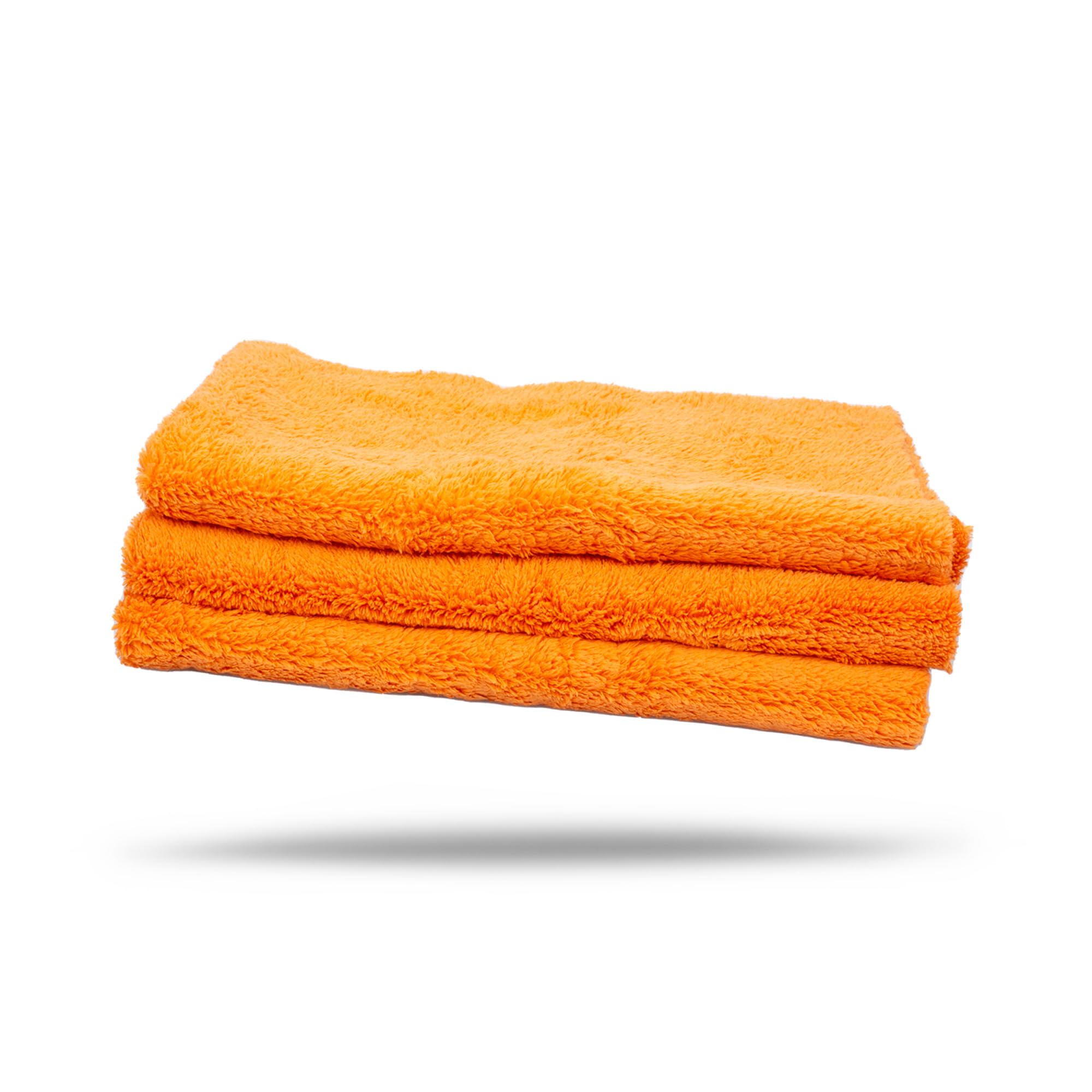 16" x 16" Maxshine Universal 3-Pack 500GSM Orange Edgeless Microfiber Towel – Ultra-Soft & High Absorbency – Ideal for Car Detailing, Polishing & Finishing – Scratch-Free, Lint-Free Cloth