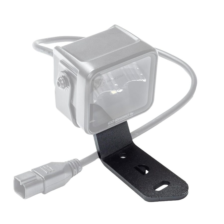XE Hood Hinge Cube Light Mount Go Rhino | Mild Steel, Textured Black | 732280T | Fits 2021-2023 Ford Bronco