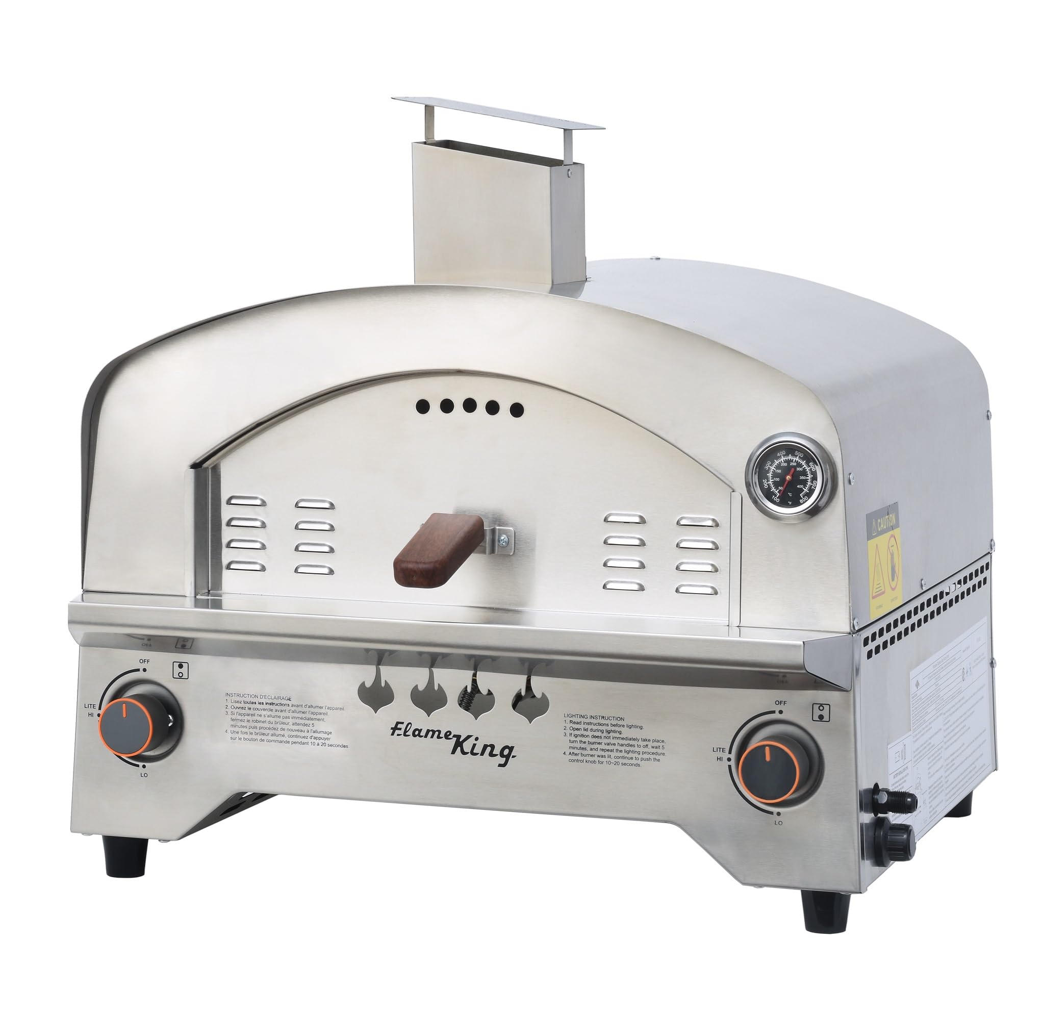 Flame King Outdoor Pizza & Food Propane Gas Oven for Camping, Backyard, Tailgating