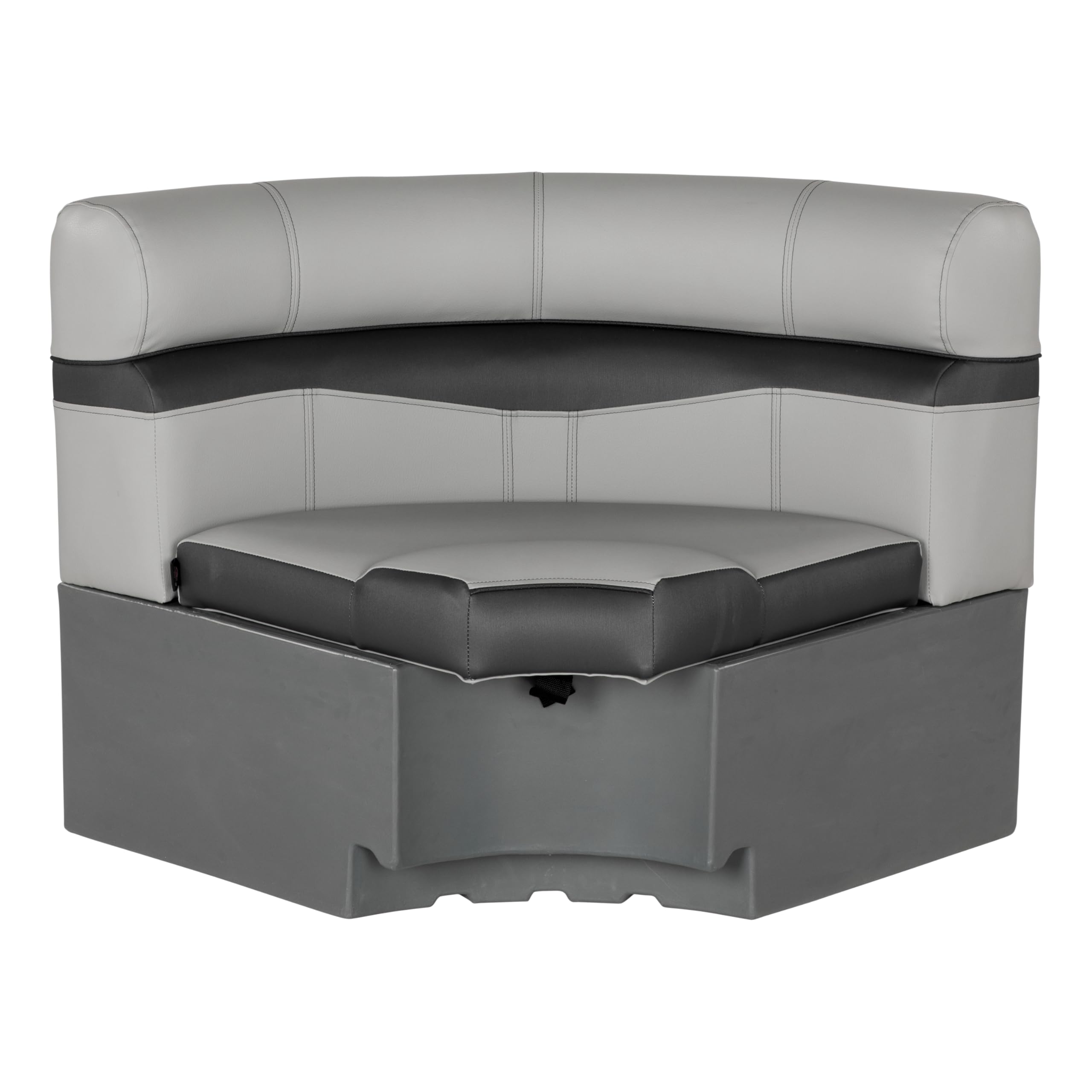 Rockport Series Lippert 32" Radius Pontoon Corner Seat, Measures 32" L x 28.5" W x 30" H, Marine-Grade Vinyl, High-Density Foam, Easy Installation, Fits Most Pontoons, River Rock – 20221094114