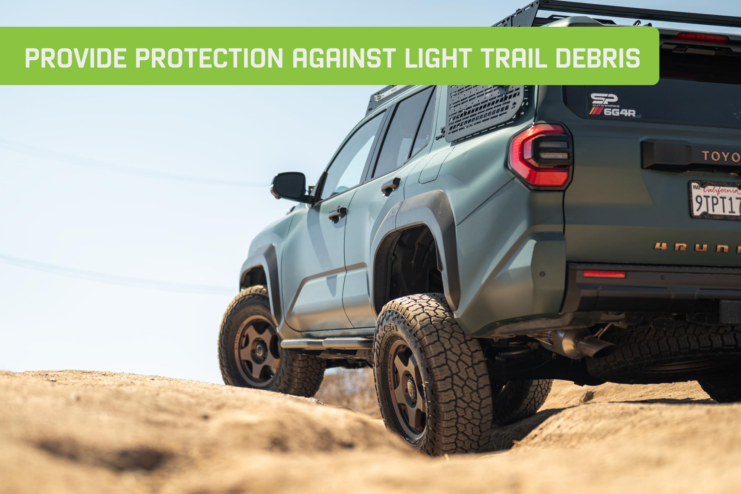 OE Plus DV8 Offroad Side Steps for 2025 Toyota 4Runner | Body/Pinch Weld Mounted Steps | Anti-Slip Design | Provide Protection Against Light Debris | Retain Factory Ground Clearance | Steel