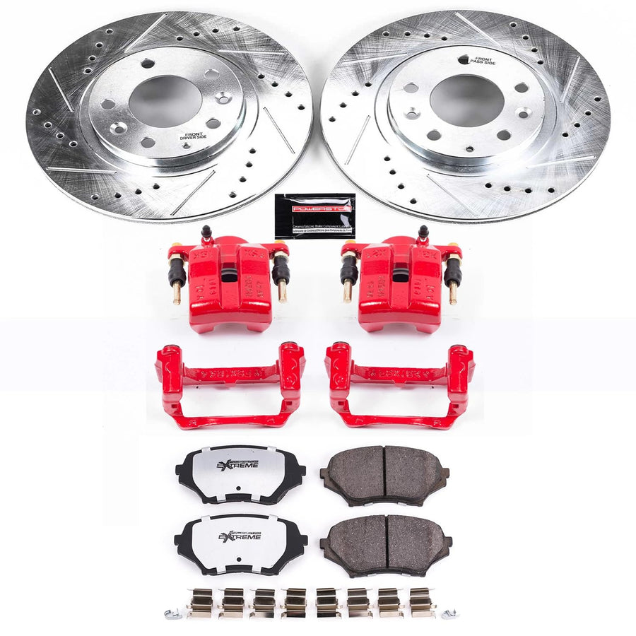 Power Stop Z26 KC4659-26 Front Street Warrior Brake Kit Mazda For Mazda MX-5 Miata 2006-2015 [Model Specific]