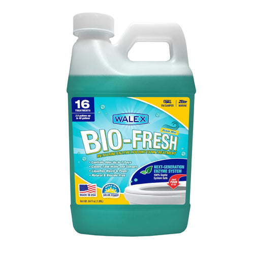 Bio-Fresh Walex Liquid Enzyme Holding Tank Treatment for RV, Camper & Marine - Black Water Tank Deodorizer, Liquifies Waste & Toilet Paper, Septic Tank Safe, Biocide-Free, Ocean Mist, 64oz