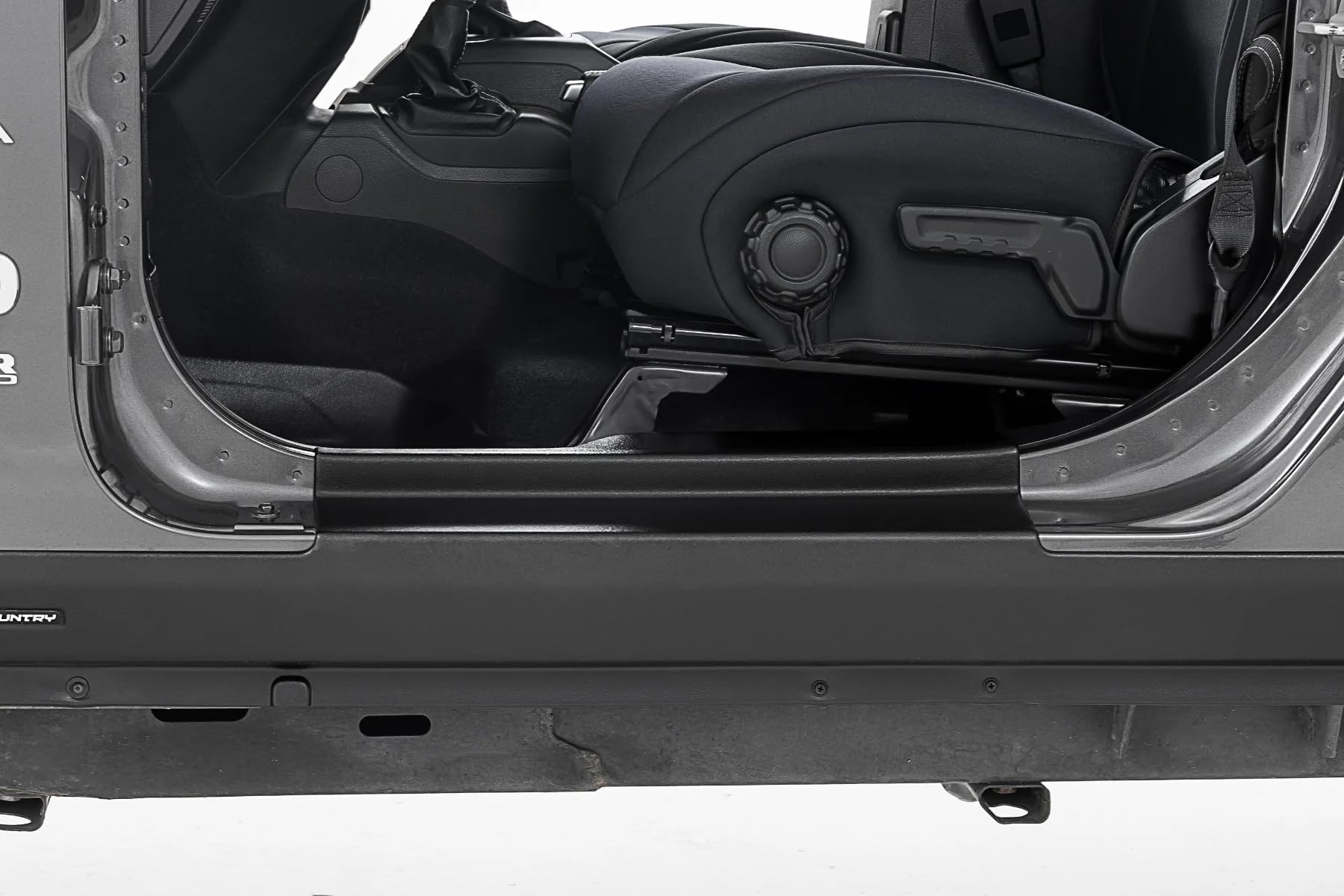 Rough Country Sill Plates Rocker for Jeep Wrangler Unlimited (2018-2025) - Trail Cladding Durable Side Protection, Scratch & Impact Resistant, Easy Install