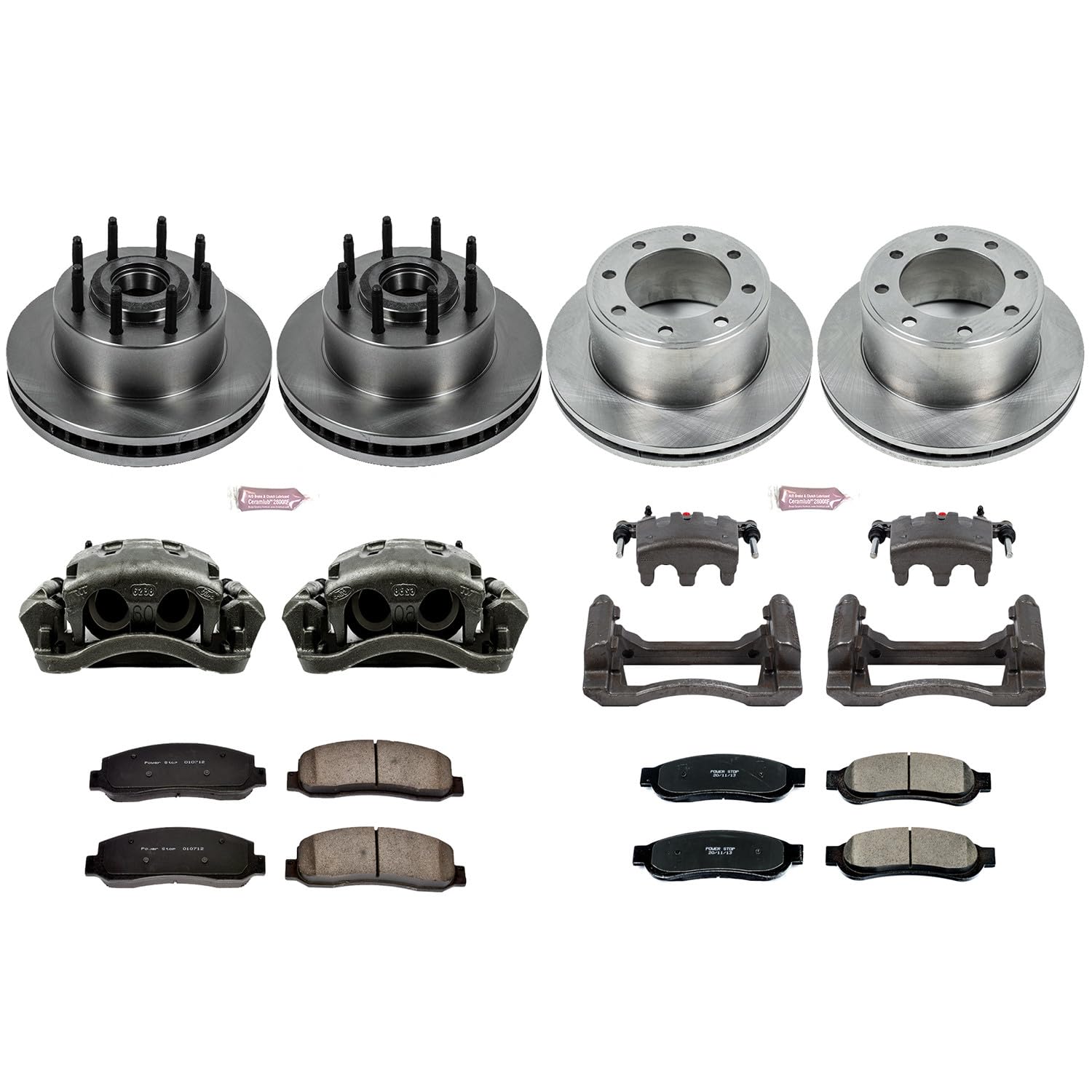 Power Stop KCOE5587 1-Click OE Replacement Brake Kit with Calipers For Ford F-350 Super Duty 2010 [Model Specific]