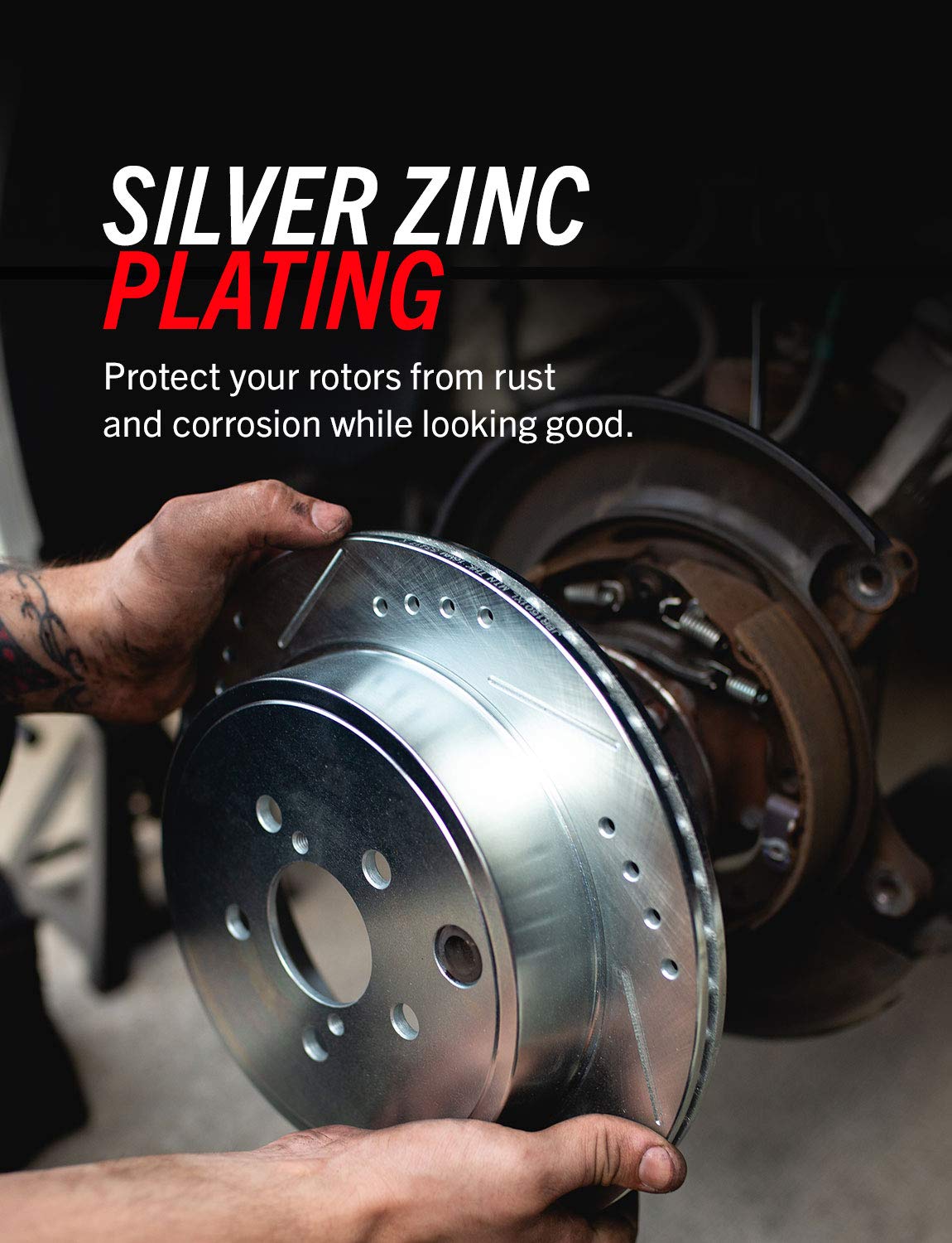 Power Stop K2178-36 Z36 Truck & Tow Front Brake Kit, Carbon Fiber Ceramic Brake Pads and Drilled/Slotted Brake Rotors