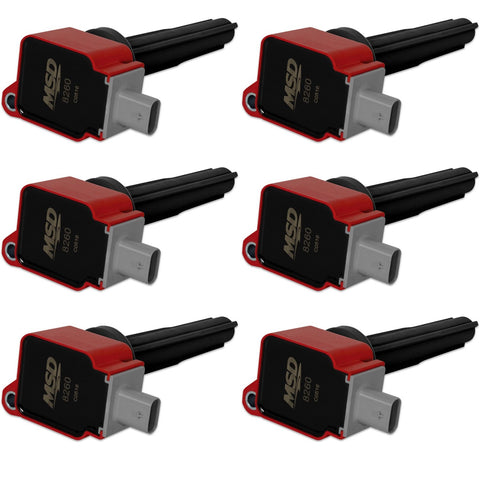82606 MSD Ignition Coils, Red, 6-Pack