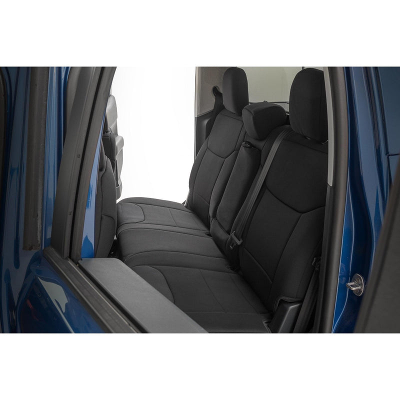 Rough Country Seat Covers Neoprene for Ford Maverick (2022-2025) with Rear Folding Armrest - Waterproof & UV Resistant, Foam Padded, Front & Rear Seat Cover Set