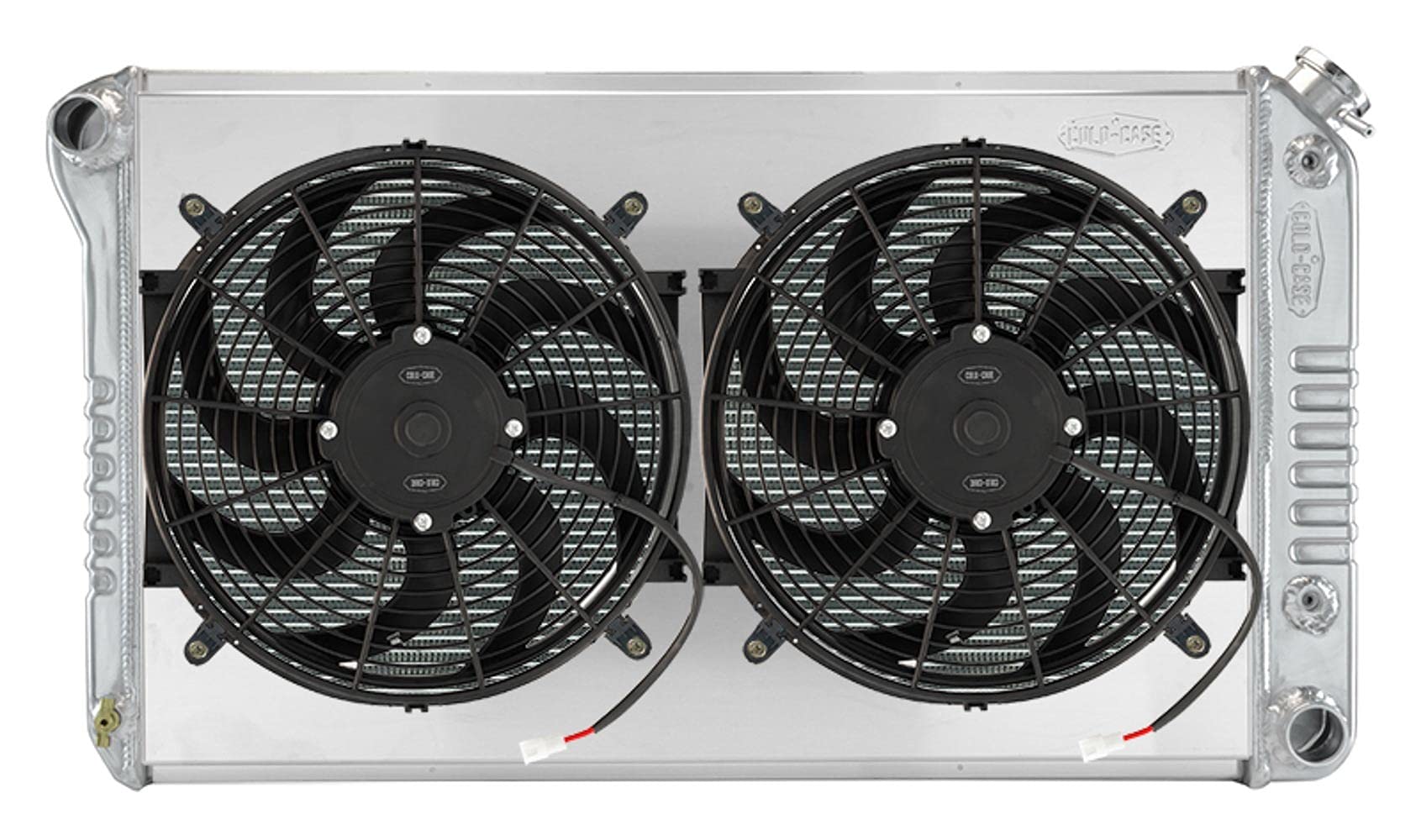GMA42ASK Cold Case Radiators: 68-77 A-Body Aluminum Radiator Automatic Dual 14 Inch Fan Kit