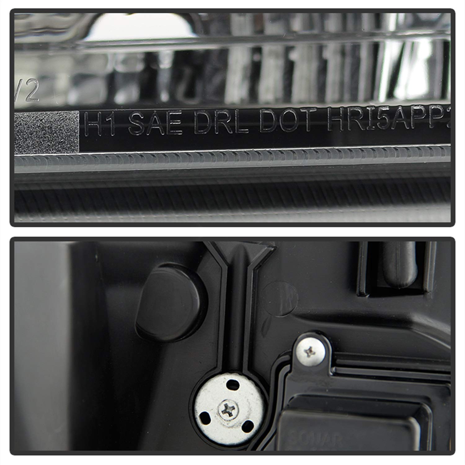 Chevy Suburban 1500/2500 07-14 / Chevy Tahoe 07-14 / Avalanche 07-14 Spyder 5082565 Version 2 Projector Headlights - High H1 (Included) - Low H7 (Included) Light Bar DRL - Black