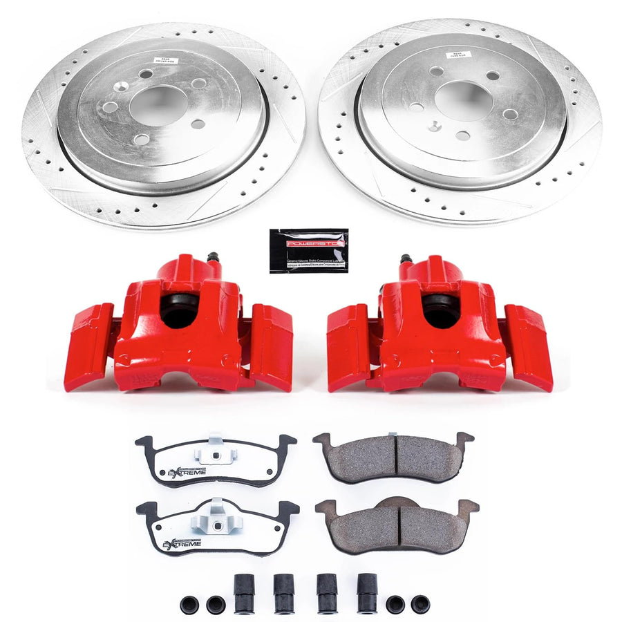 Power Stop Z36 KC6819-36 Truck & Tow Rear Brake Caliper Kit-Brake Rotor, Brake Pads & Calipers For Lincoln MKT 2013-2019 [Model Specific]