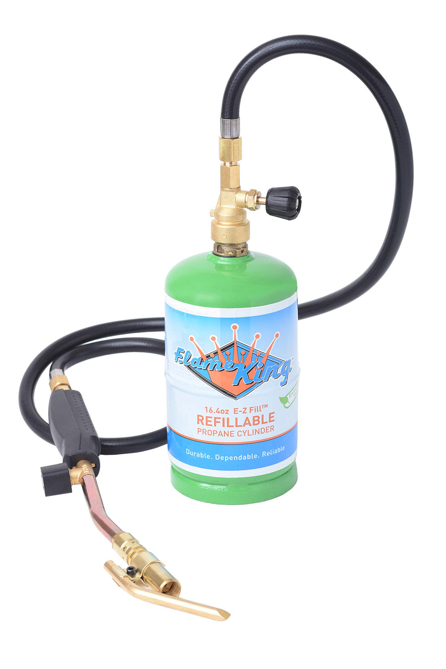 Flame King 6,000 BTU Propane Gas Torch Kit w/ 3 Burners for Melting, Brazing Gold and Silver Precious Metals, Welding, Soldering, and Repairs
