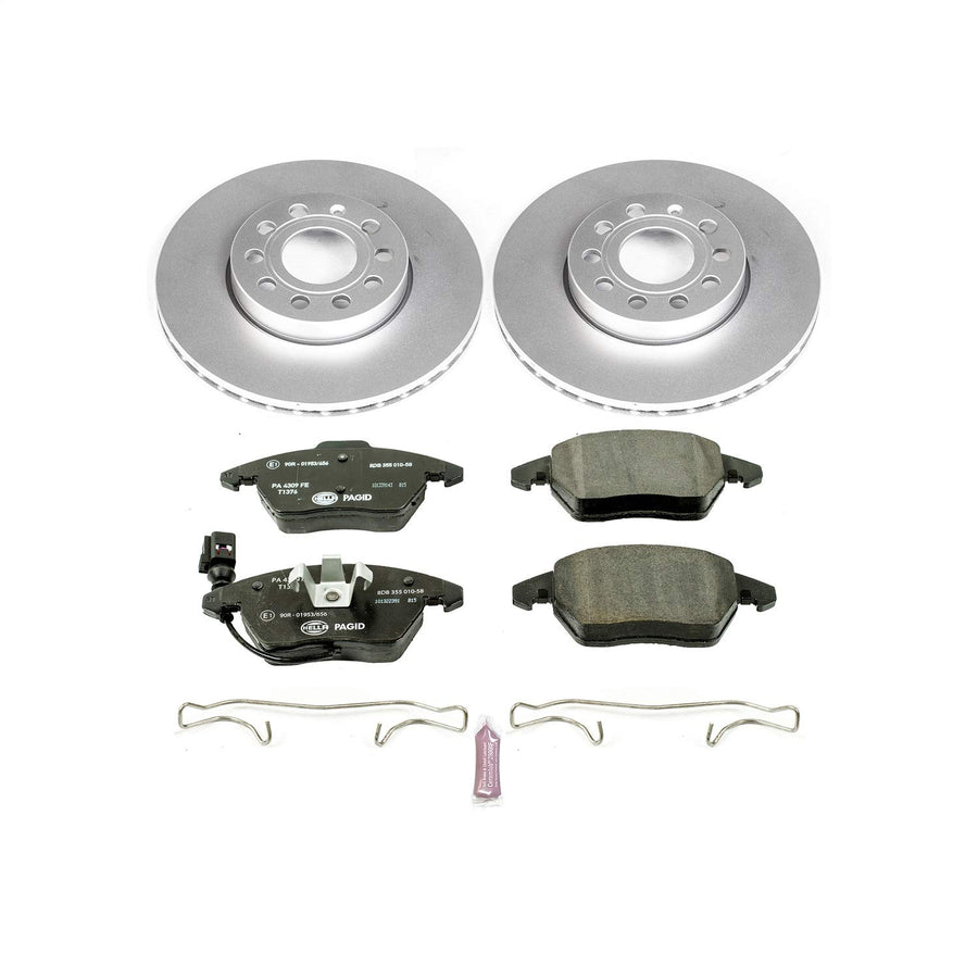 Power Stop ESK4623 Euro-Stop Front Brake Kit For Audi VW A3, VW Beetle, VW Golf, VW Jetta, VW Rabbit [Model Specific]