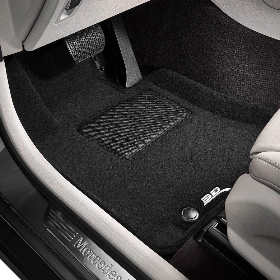 Kagu 3D MAXpider Custom Fit Floor Mat (Black) Compatible with Mercedes-Benz GLE/GLS-Class Elegant Hybrid 2020-2021 - R1