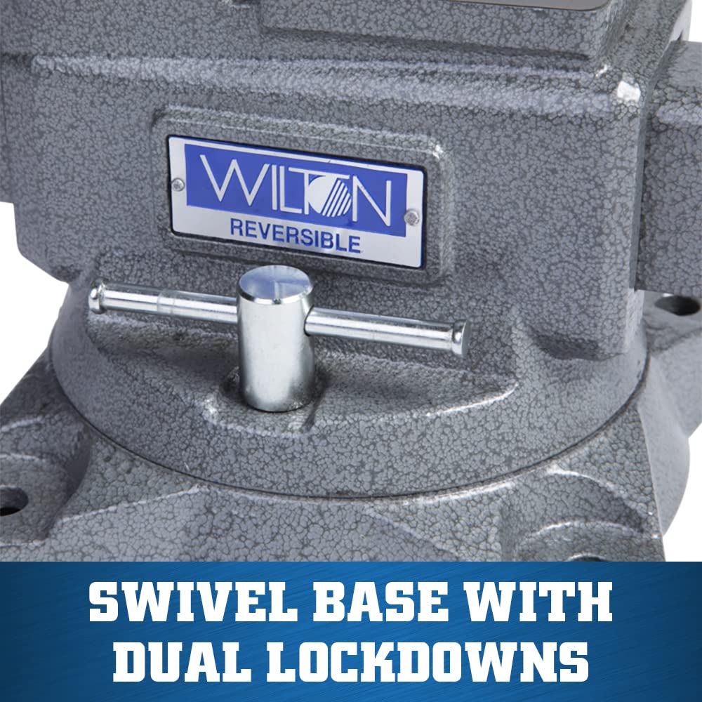 Reversible Wilton Bench Vise, 5-1/2" Jaw Width, 6-3/4" & 10-3/4" Jaw Opening, 3-3/4" Throat (Model 4550R)