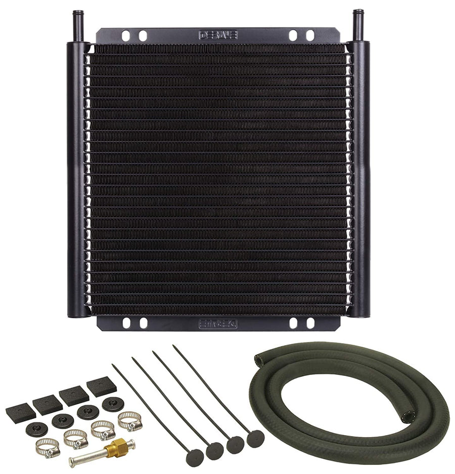 13504 Derale Series 8000 Plate and Fin Transmission Oil Cooler , Black