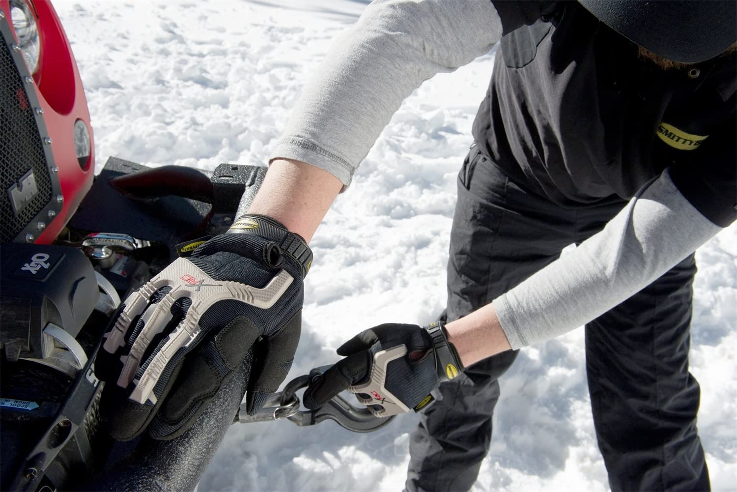1505 Smittybilt Off-Road Trail Gloves, Extra Large-Black/Gray