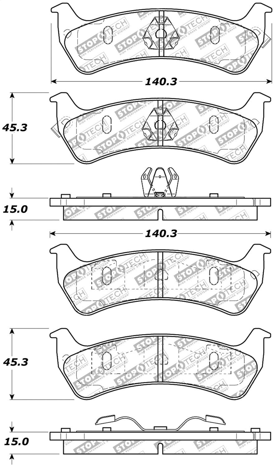 Brake Pads StopTech 305.06250 Street Select with Hardware